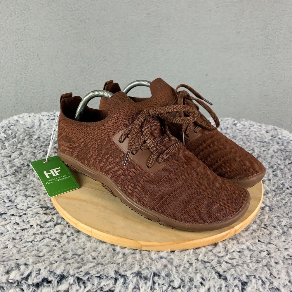 Hike Comforto Max Barefoot Shoes Mens 9/9.5 Womens 11/11.5 Brown Knit Minimalist